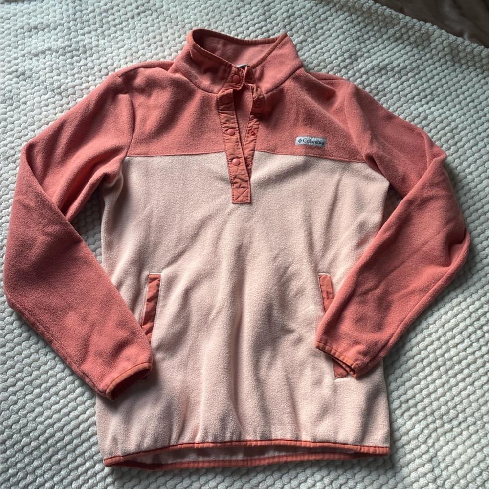 Columbia Pink Benton Springs Pullover, Size Small